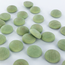 Afbeelding in Gallery-weergave laden, Bouton plaksteen hout mat groen 10mm per 2 stuks
