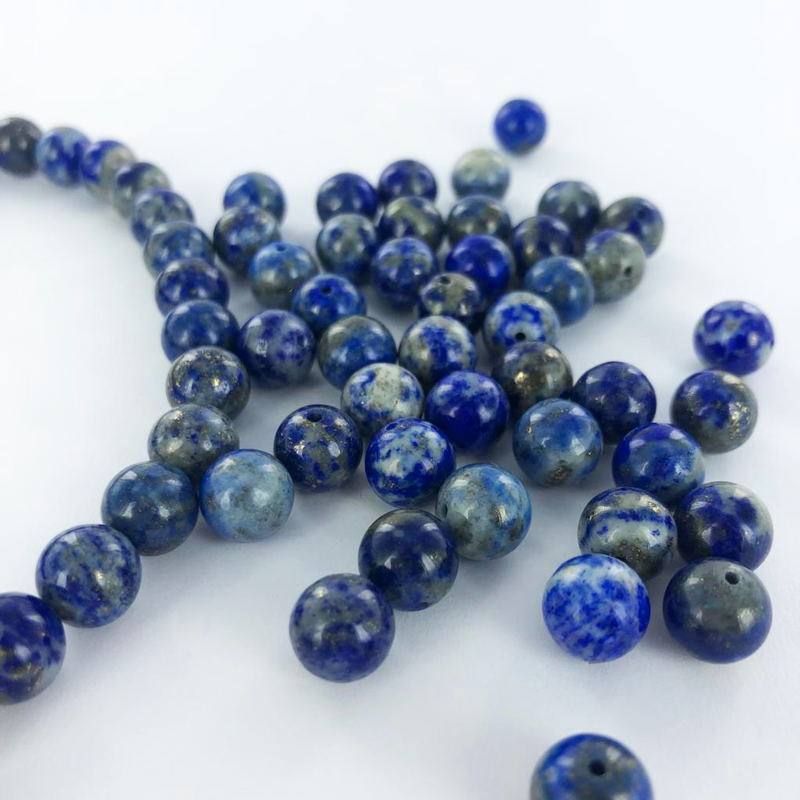 Edelstenen natuursteen kralen Lapis Lazuli 8mm rond per 1 streng
