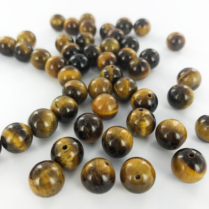 Edelstenen natuursteen kralen Tiger Eye AB 10mm rond per 1 streng