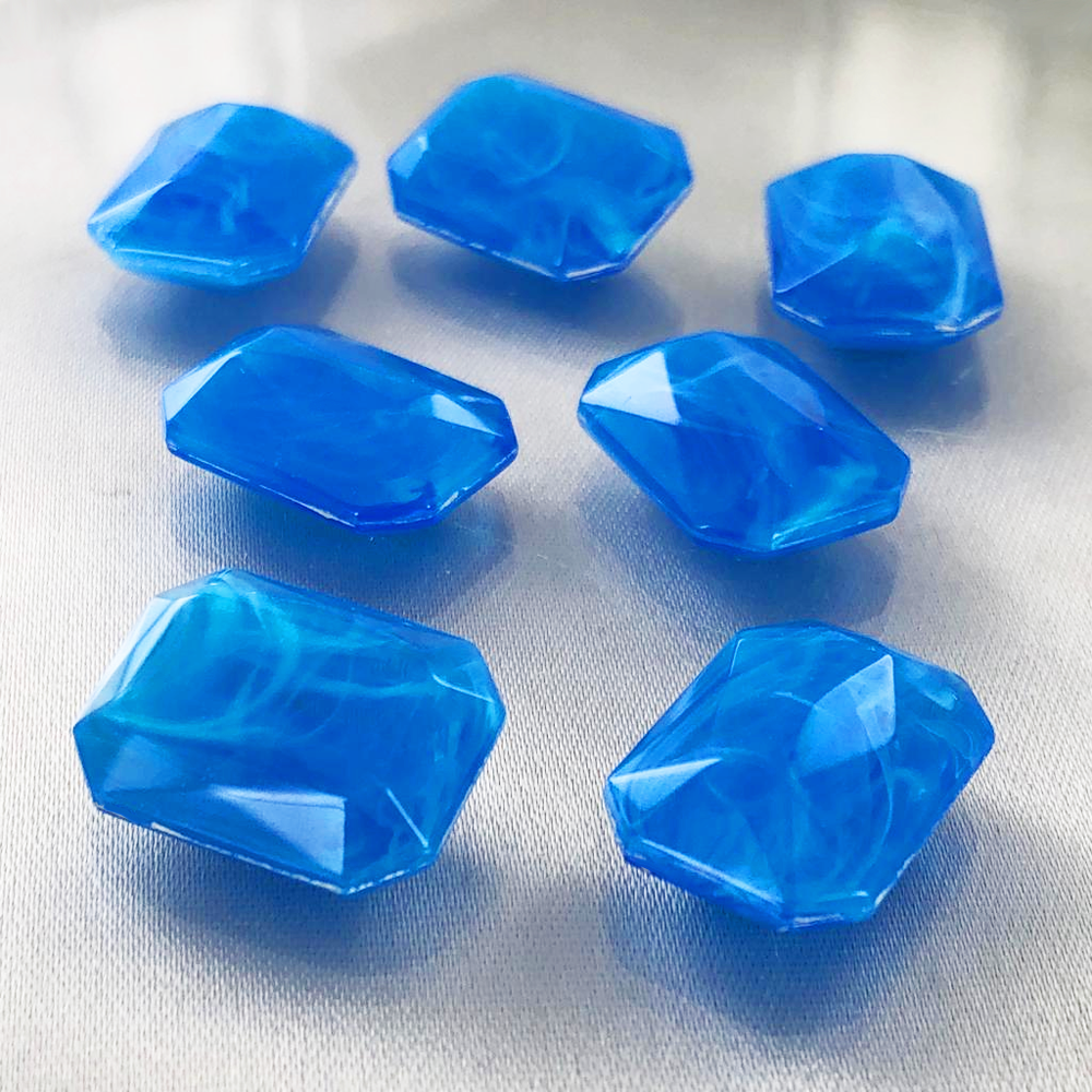 Fancy stones facet 18mm x 13mm blauw Nieuwekralen