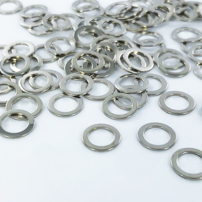 Gesloten ring rond 8mm zilver per 3 stuks