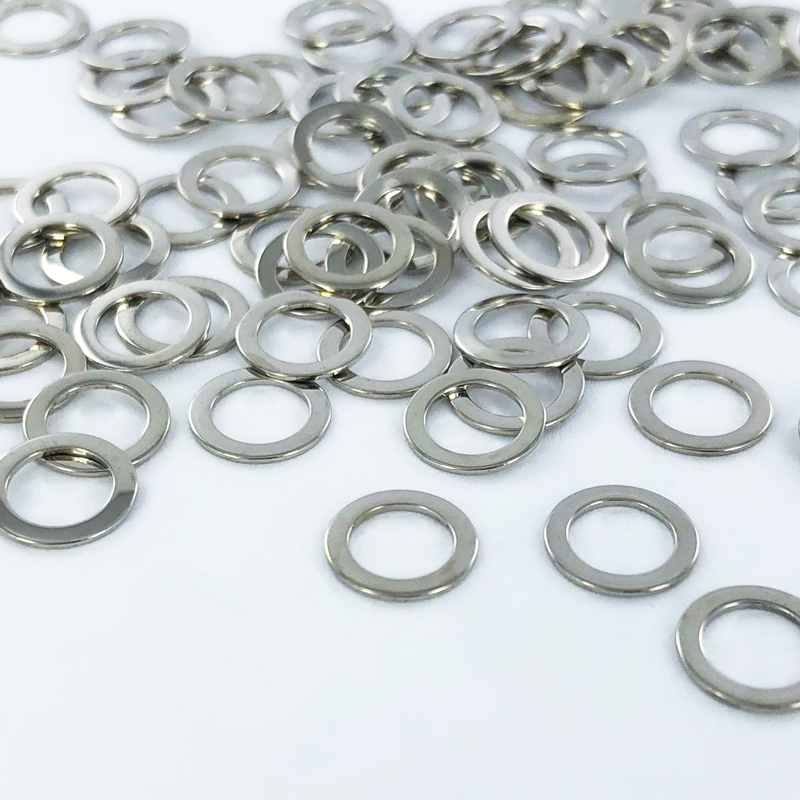 Gesloten ring rond 8mm zilver per 3 stuks