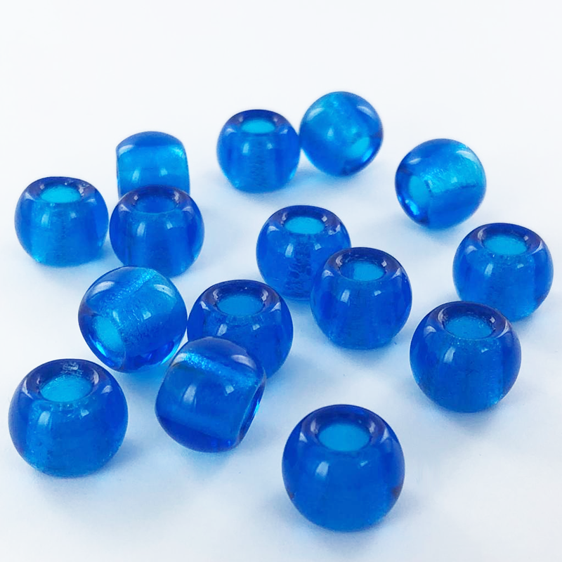 Glaskralen cilinder 12mm blauw per 5 stuks