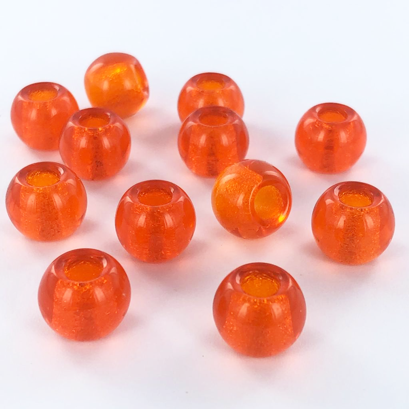 Glaskralen cilinder 12mm oranje per 5 stuks