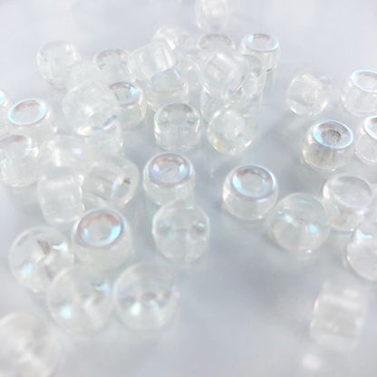 Glaskralen groot gat 9mm kristal per 10 stuks