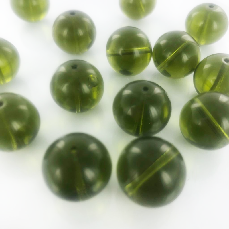 Glaskralen rond groen 16mm per 3 stuks
