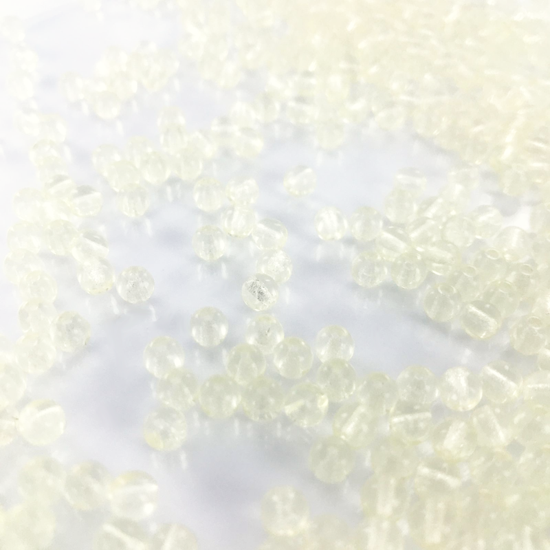 Glaskralen rond geel 5mm per 50 stuks