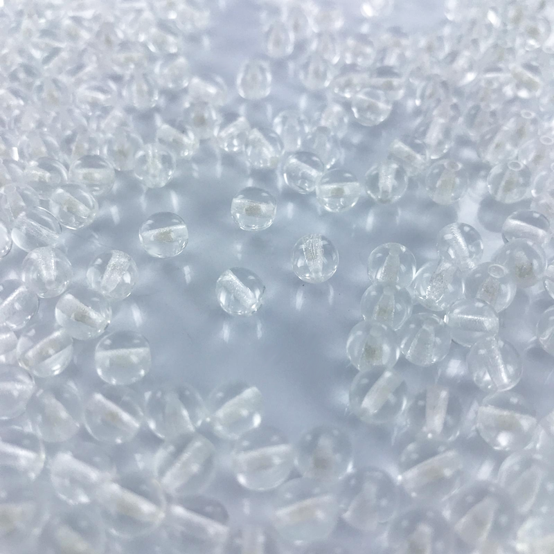 Glaskralen rond kristal 6mm per 50 stuks