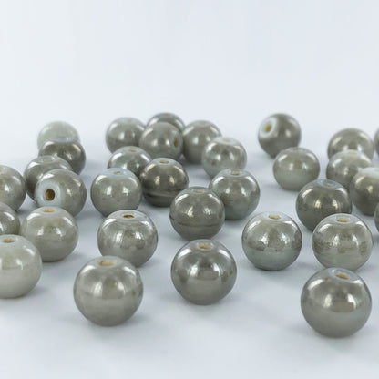 Glaskralen rond 8mm grijs per 25 gram