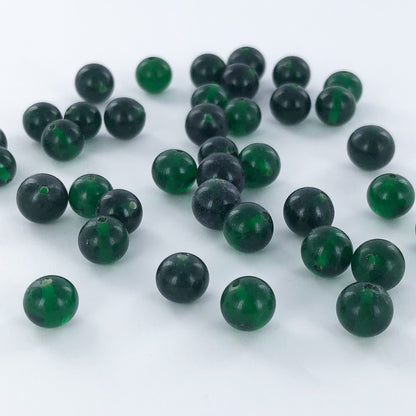 Glaskralen rond 8mm groen per 25 gram