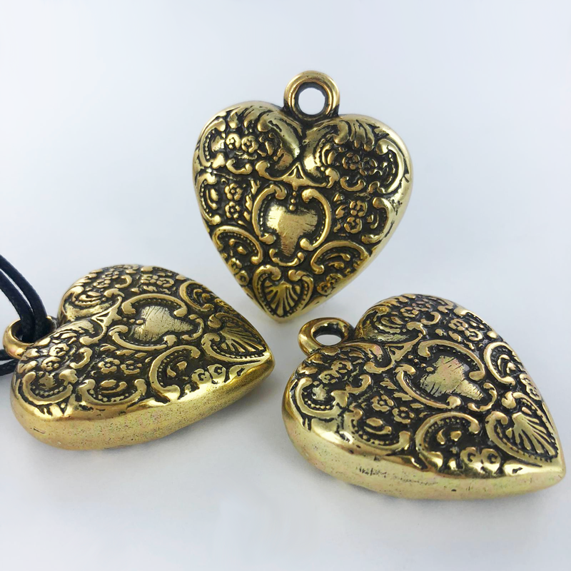 Hanger hart kunststof antiek goud per stuk