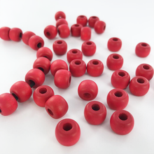 Afbeelding in Gallery-weergave laden, Houten kralen cilinder 10mm mat rood per 30 stuks
