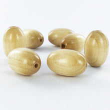 Afbeelding in Gallery-weergave laden, Houten kralen ovaal 24mm naturel per 2 stuks
