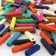 Afbeelding in Gallery-weergave laden, Houten kralen staafje 20mm mix per 100 stuks
