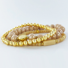 Afbeelding in Gallery-weergave laden, Kunststof kralen 8mm spacer beads goud per 3 stuks
