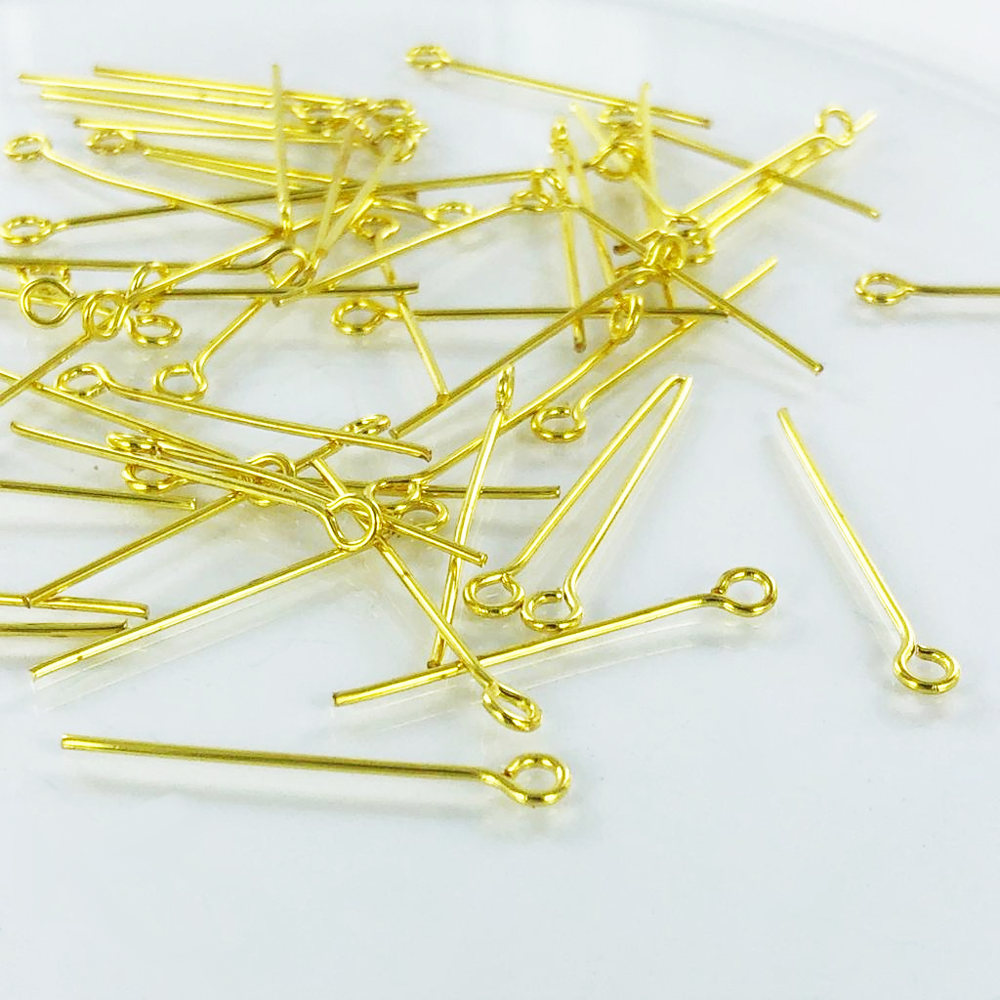 Kettelstiften 26mm x 0,8mm goud per 5 stuks