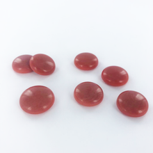 Afbeelding in Gallery-weergave laden, Koraal imitatie koraal boutons glas rond rood 15mm per 2 stuks
