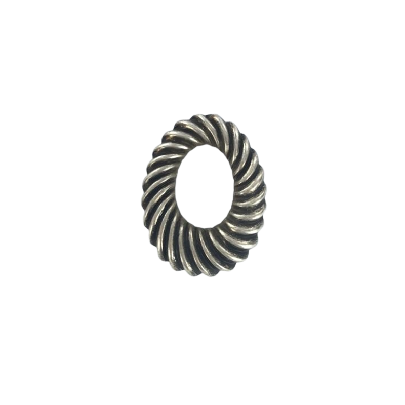 Kunststof gesloten ovale ringen 25mm oudzilver per 1 stuk