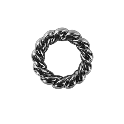 Kunststof ringen rond met spiraal twist 32mm antraciet per 1 stuk