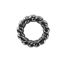 Afbeelding in Gallery-weergave laden, Kunststof ringen rond met spiraal twist 32mm antraciet per 1 stuk
