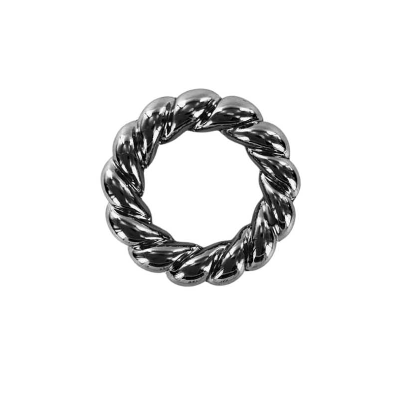Kunststof ringen rond met spiraal twist 32mm antraciet per 1 stuk