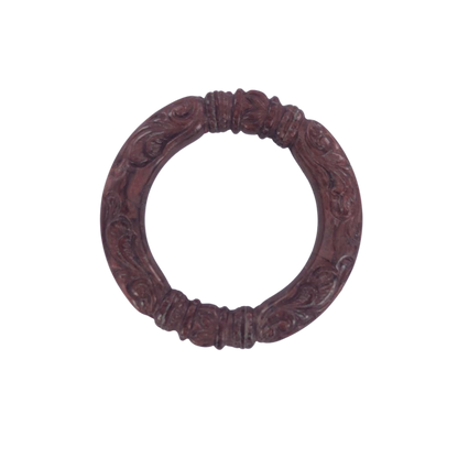 Kunststof kralen ringen rond 35mm aubergine per 1 stuk