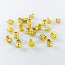 Afbeelding in Gallery-weergave laden, Metalen kralen spacer beads cilinder 5mm verguld per stuk
