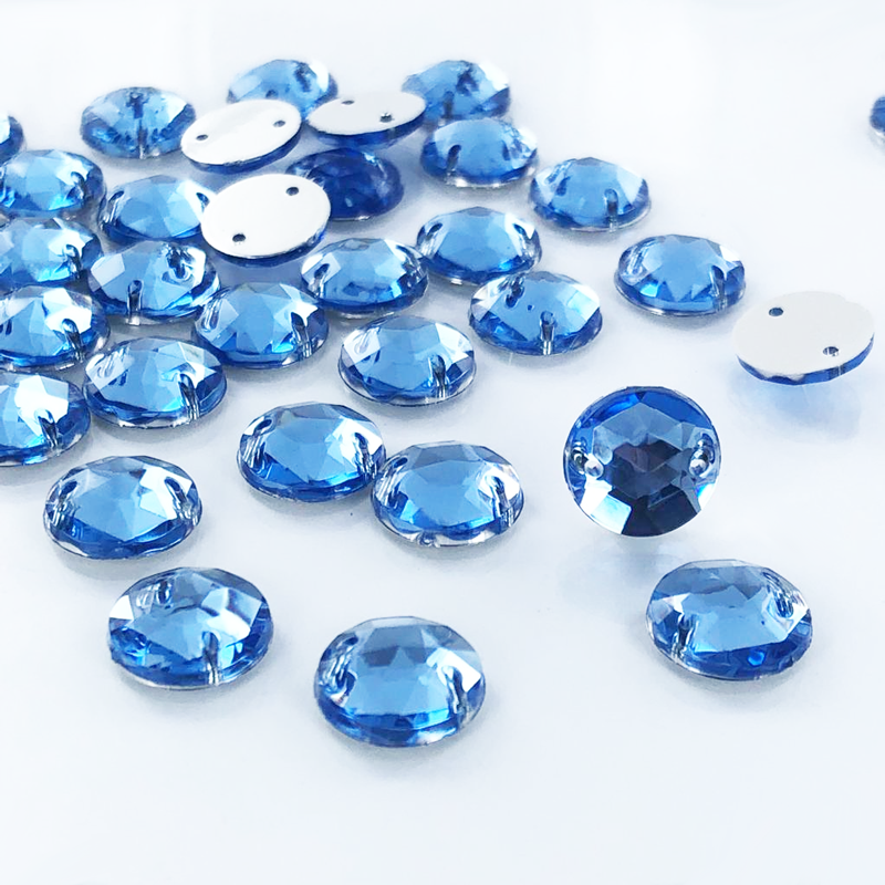 Opnaaistenen rond kunststof 10mm blauw per stuk