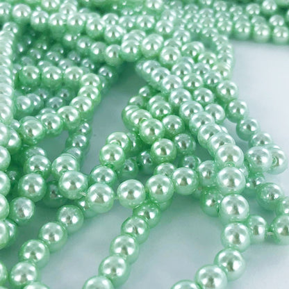 Parels kunststof parel kralen rond 5mm groen per 100 stuks