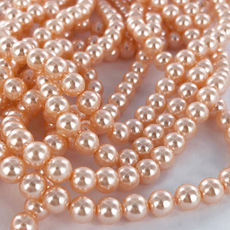 Parels kunststof parel kralen rond 5mm roze per 100 stuks