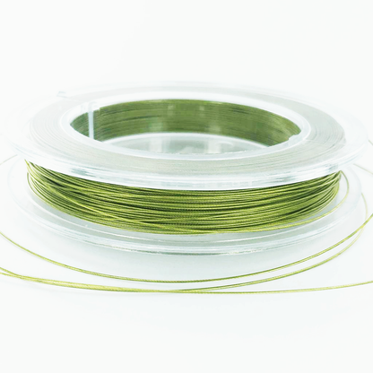 Rijgdraad Nylon coated staaldraad groen 0,3mm per 1 meter