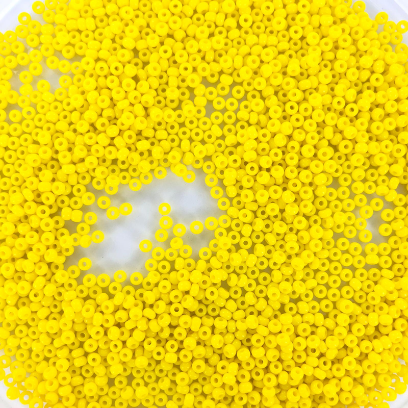 Rocailles geel 2mm 10 gram - NieuweKralen