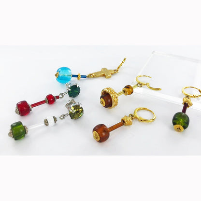 Staafjes kralen bugle beads 9mm turquoise