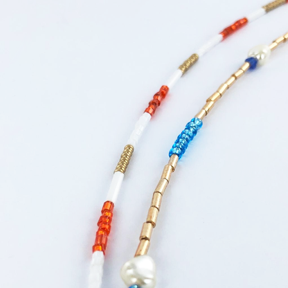 Staafjes kralen bugle beads 2mm oranje
