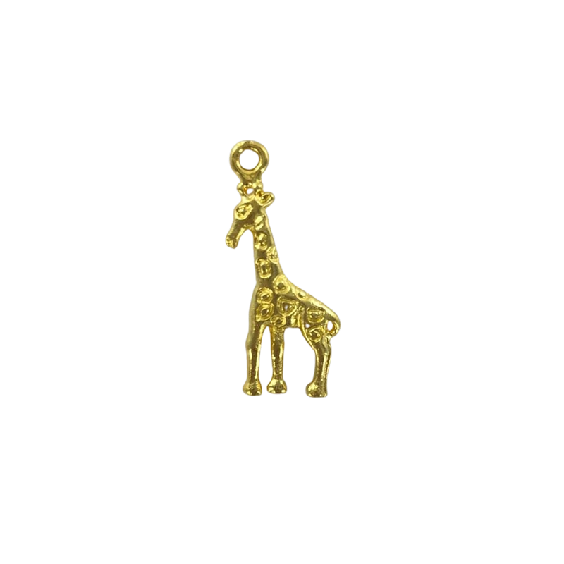 Bedels verguld 28mm giraf hanger per 1 stuk - NieuweKralen
