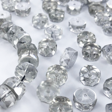 Afbeelding in Gallery-weergave laden, Facet kralen glaskralen schijf rond 8mm spacer beads zilver per 3 stuks
